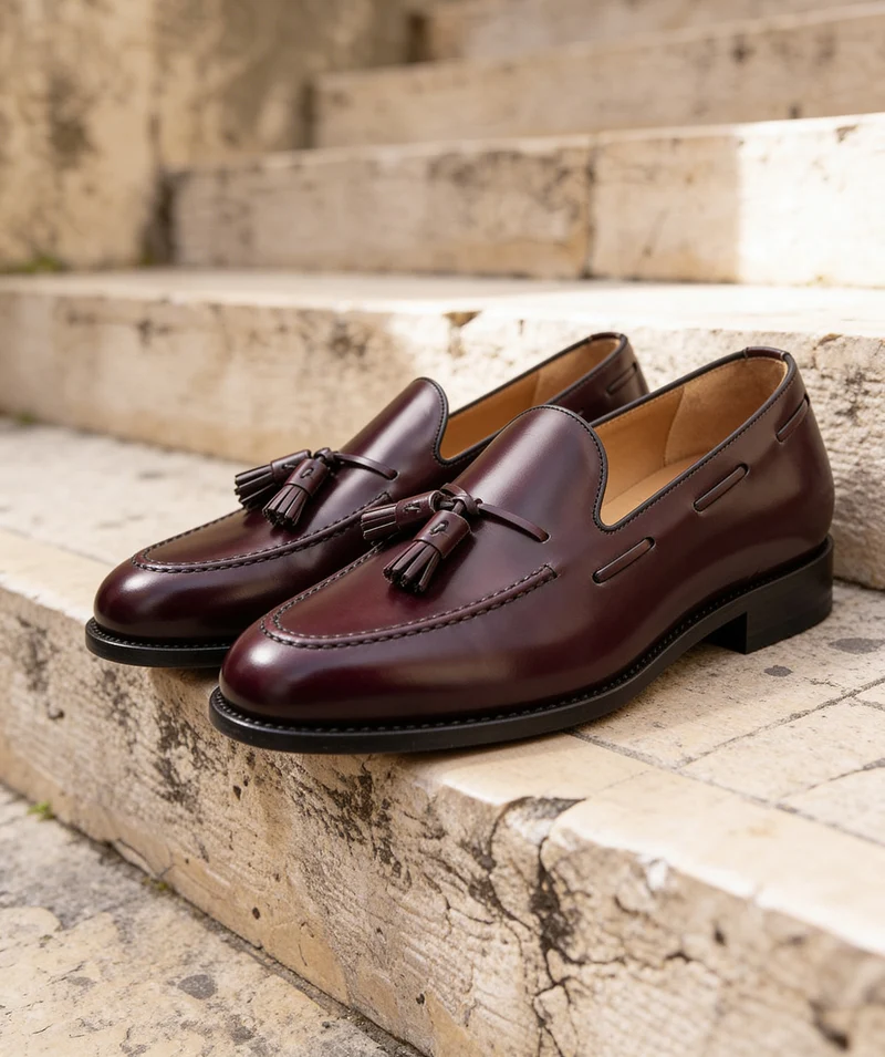 Mocassin OLDEN Bordeaux Lisse