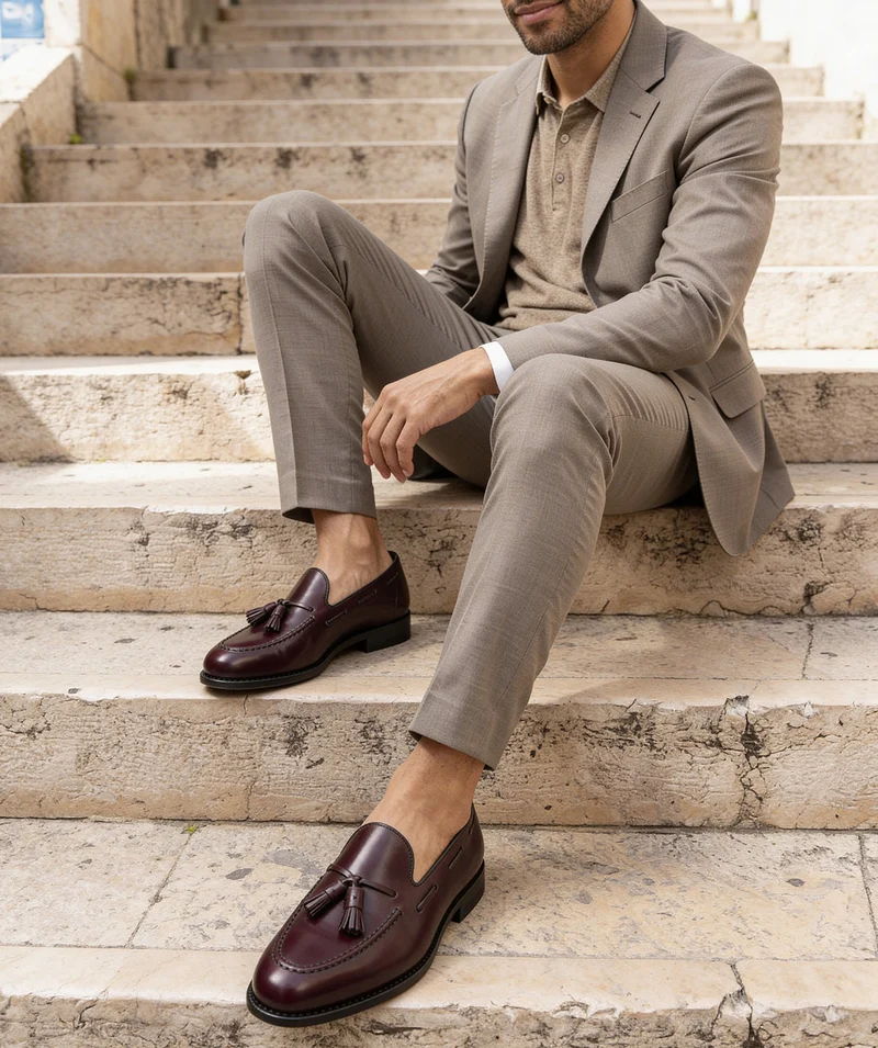 Mocassin OLDEN Bordeaux Lisse