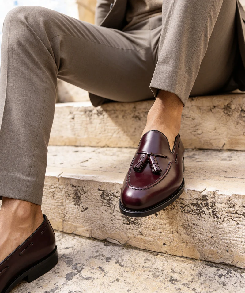 Mocassin OLDEN Bordeaux Lisse