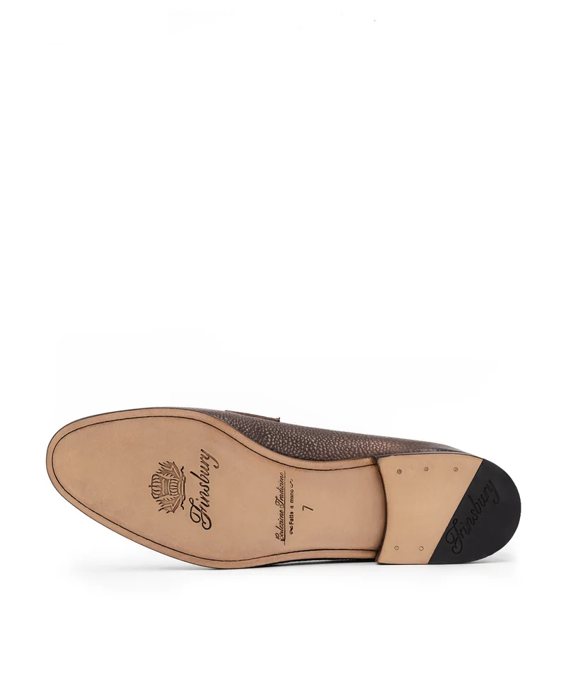 Mocassin MARKOS Grainé Marron Patiné