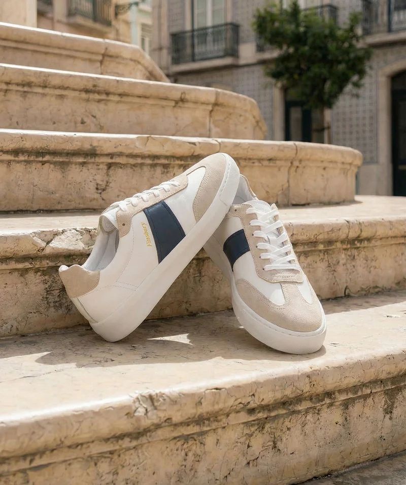 Sneakers LEO Blanc et Bleu