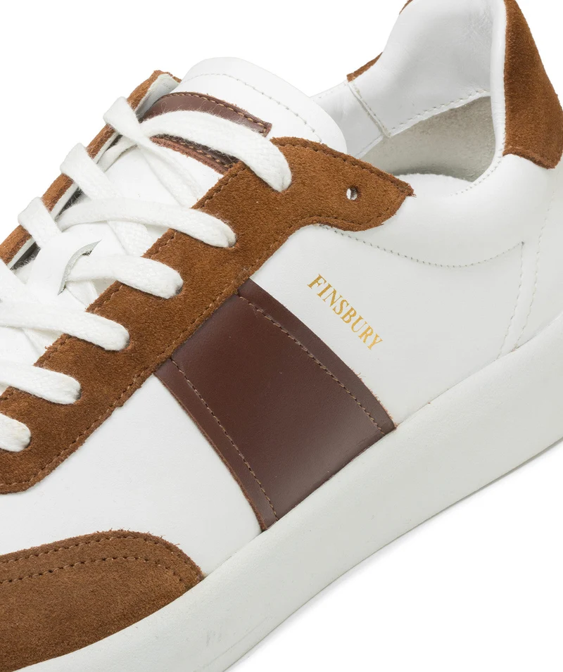 Sneakers LEO Blanc et Marron
