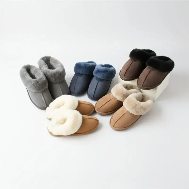 Chaussons Mules pour Homme Mouton Retourné