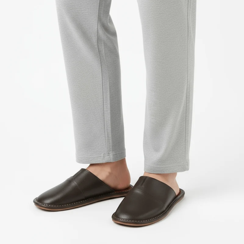 Chaussons Cuir Souple pour Homme