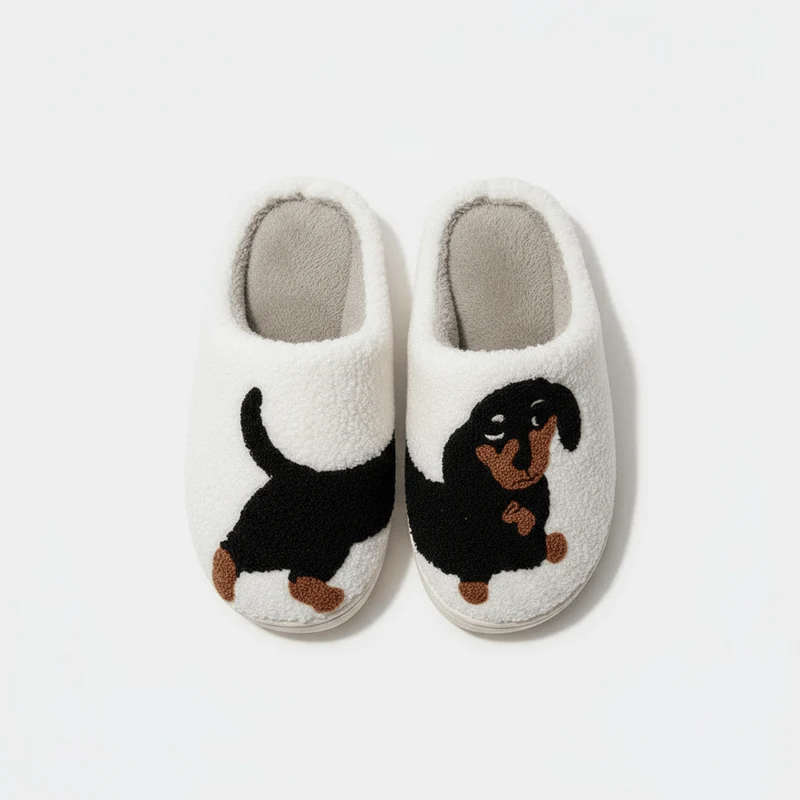 Chaussons moumoute Teckel