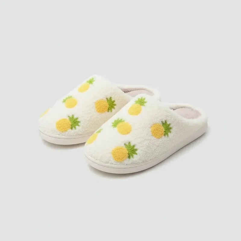 Chaussons moumoute ananas