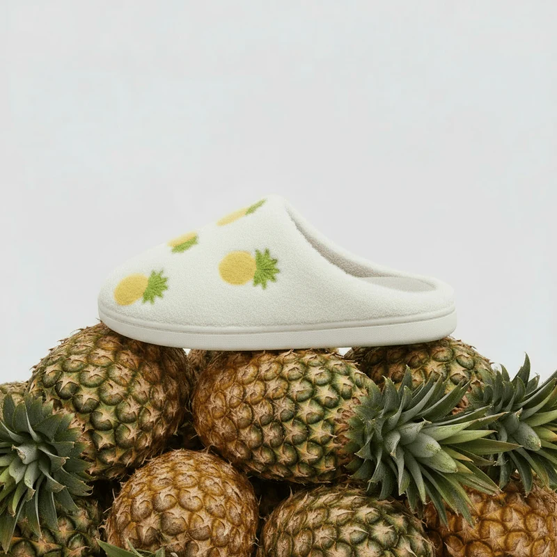 Chaussons moumoute ananas