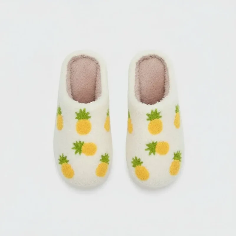 Chaussons moumoute ananas