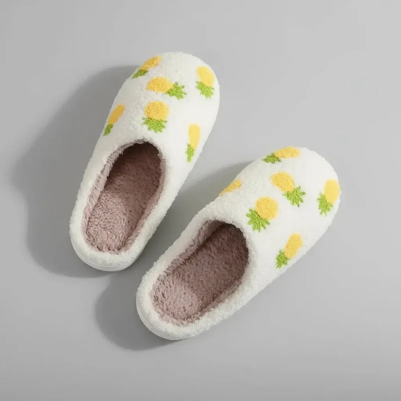 Chaussons moumoute ananas