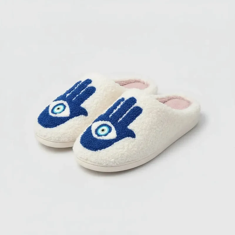 Chaussons moumoute main de fatma