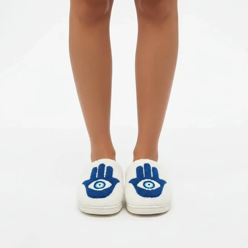 Chaussons moumoute main de fatma
