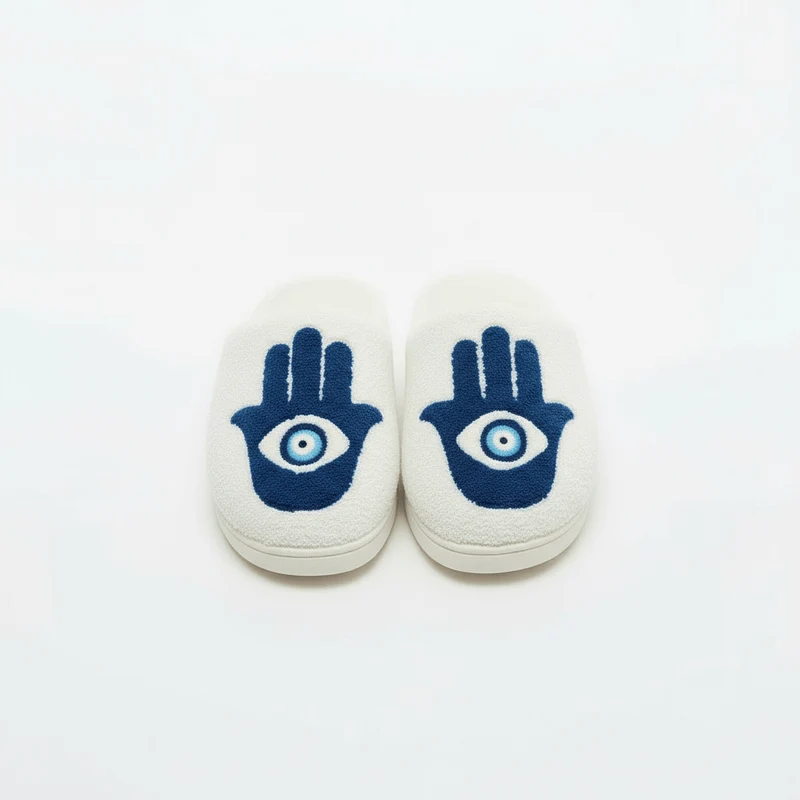 Chaussons moumoute main de fatma