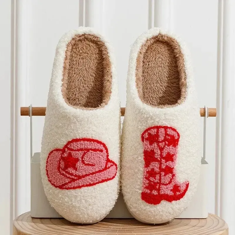Chaussons moumoute cowboy cowgirl