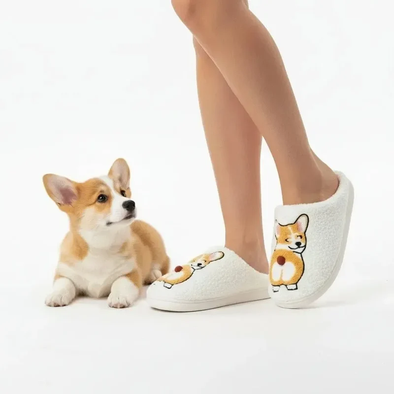Chaussons moumoute Corgi