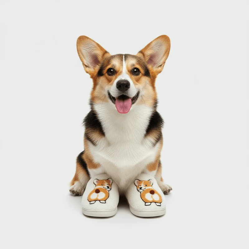 Chaussons moumoute Corgi
