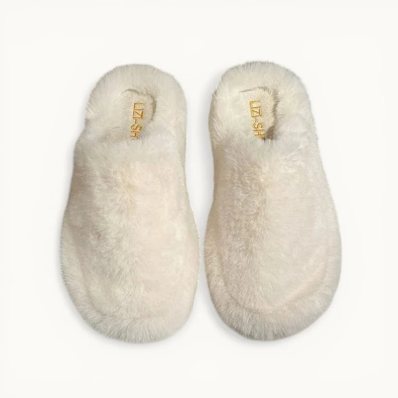 Chausson femme fourrure