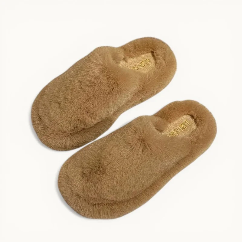 Chausson femme fourrure