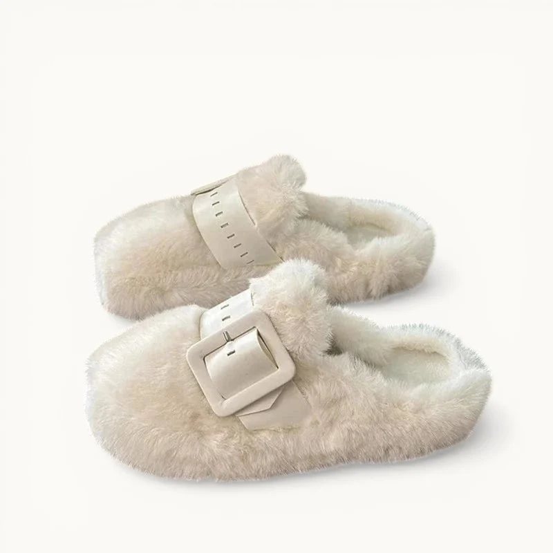 Chausson femme fourrure