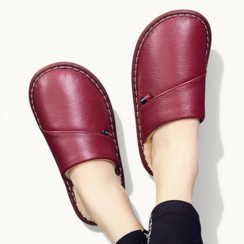 Chausson en cuir hiver