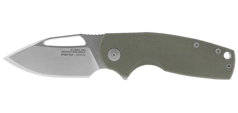 Couteau pliant SOG Stout FLK acier CRYO D2 lame 66 mm lame clip point