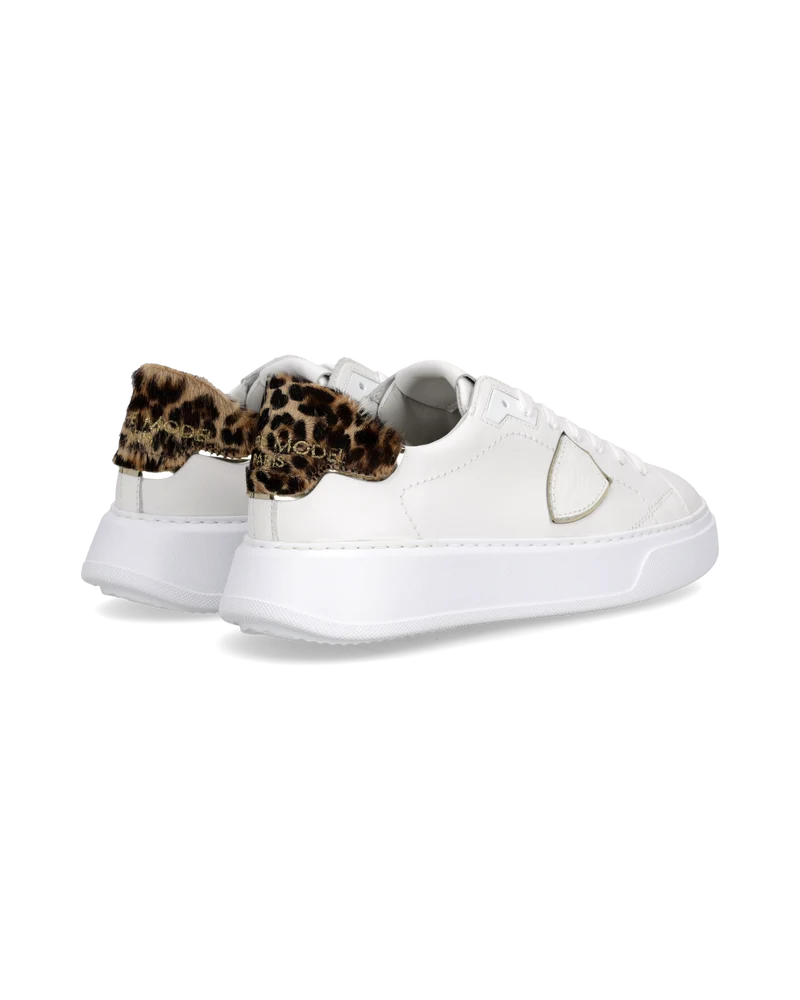 Sneakers Temple Women, White Animal-Print