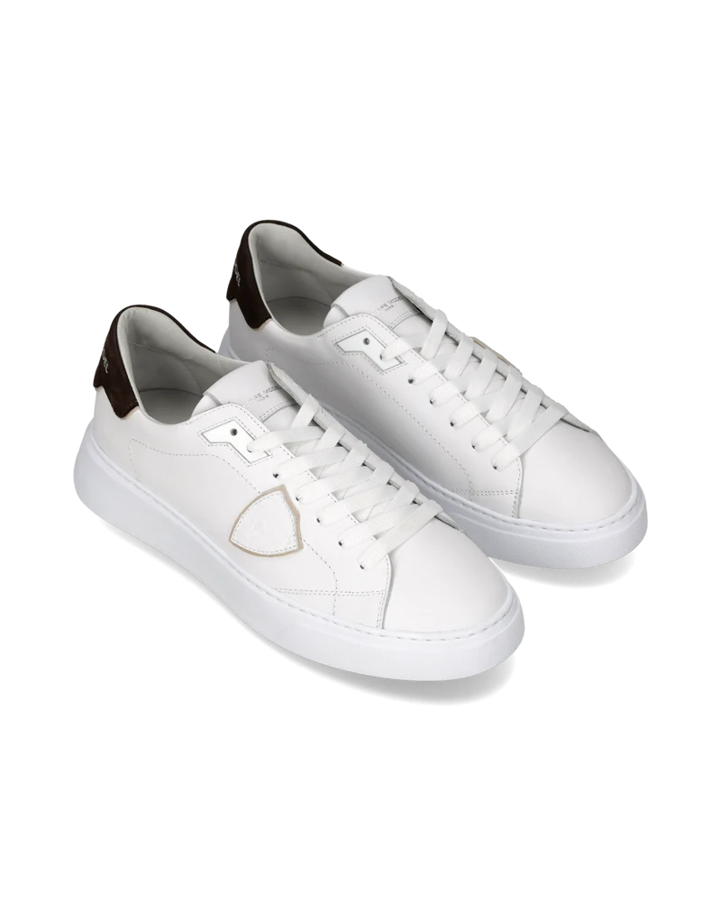 Sneakers Temple Men, White Brown