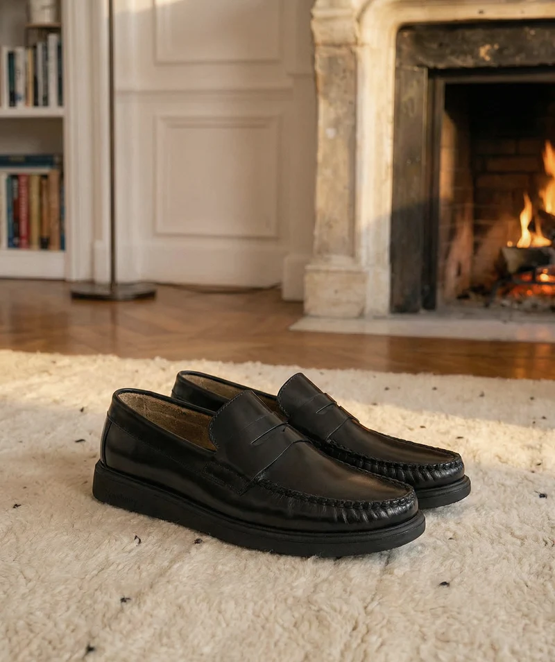 Mocassins EDUARDO Noir Lisse