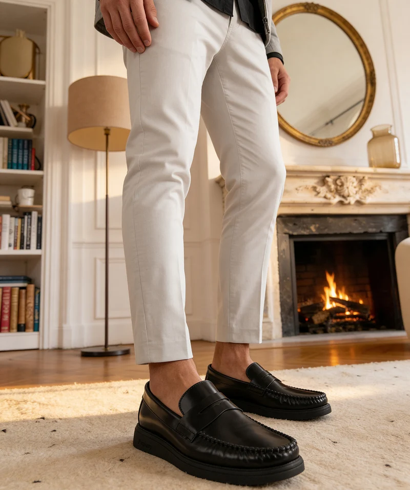 Mocassins EDUARDO Noir Lisse