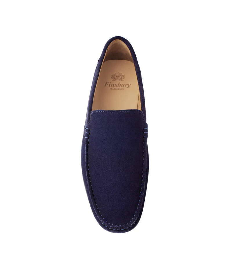 Mocassin DANDY Veau Velours Bleu Marine