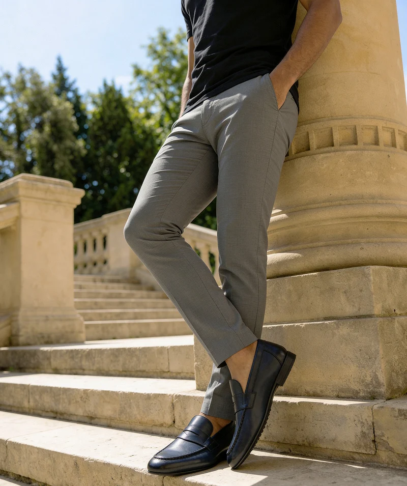 Mocassin CLAYTON Bleu Patiné