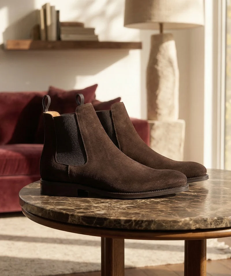 Bottines CHELSEA Daim Marron