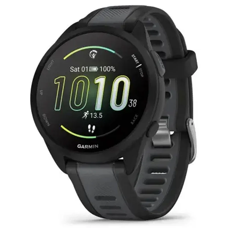 Montre d'entraînement Garmin Forerunner 165 – Noir et gris