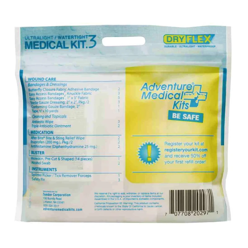 Kit médical ultraléger et étanche .3
