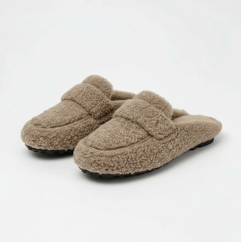 Chaussons Mules en Fourrure pour Femme