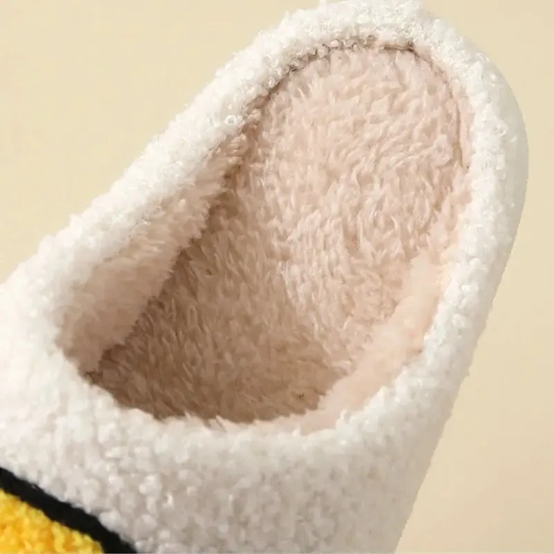 Chaussons moumoute smiley