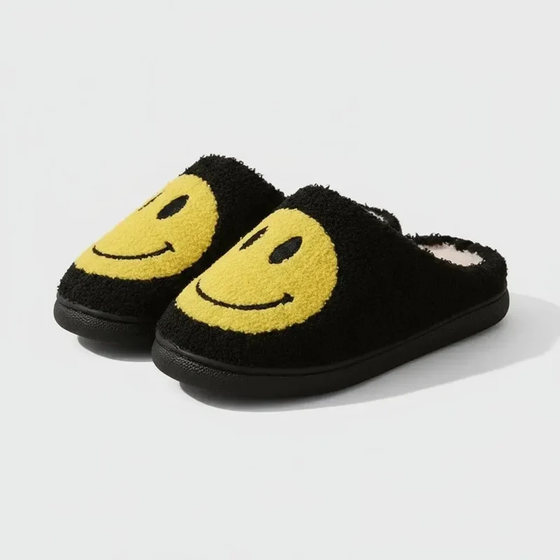 Chaussons moumoute smiley