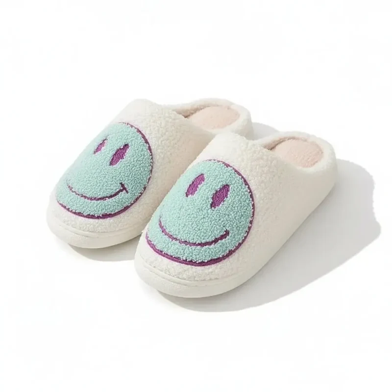 Chaussons moumoute smiley
