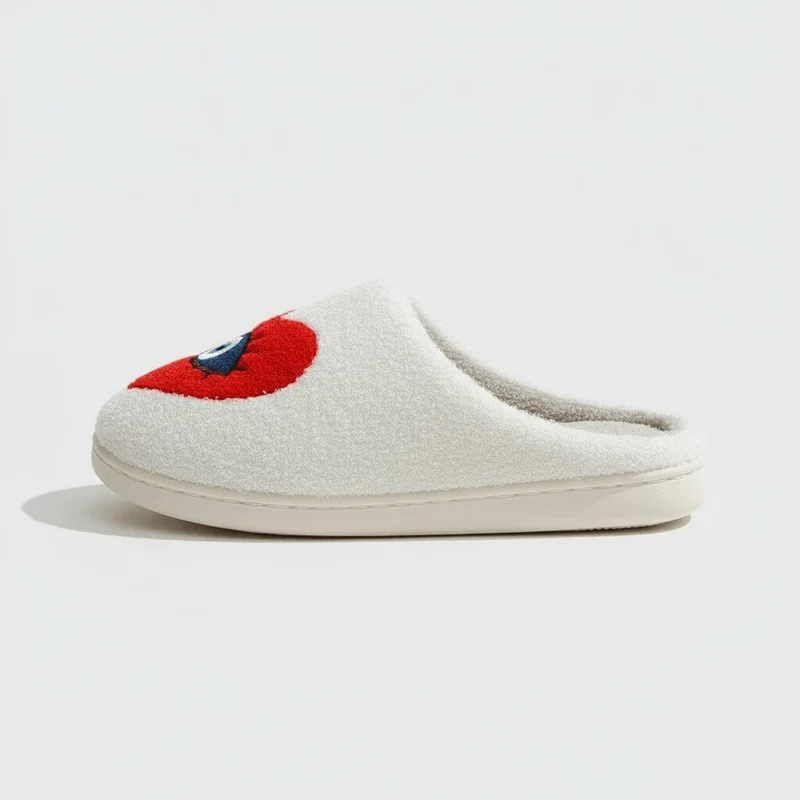 Chaussons moumoute coeur original