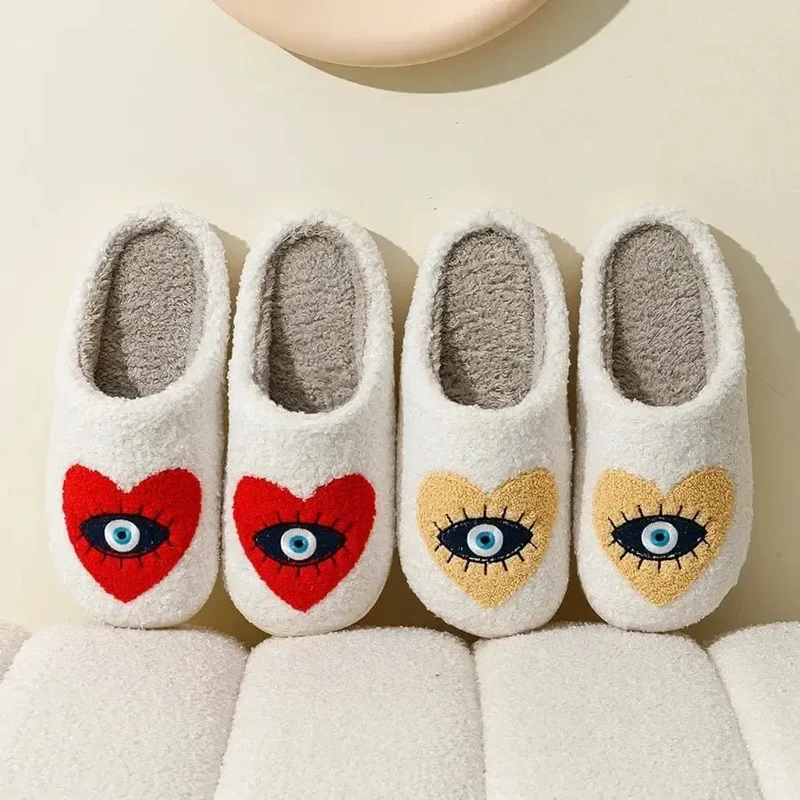 Chaussons moumoute coeur original