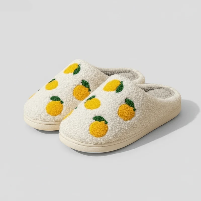 Chaussons moumoute citron