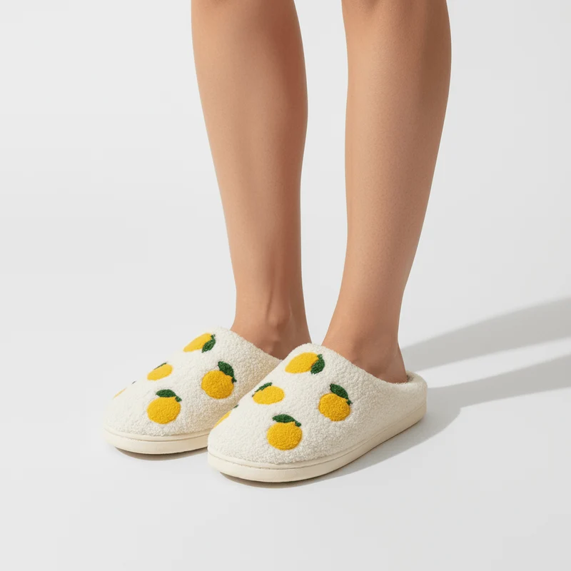 Chaussons moumoute citron