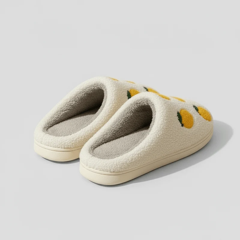 Chaussons moumoute citron