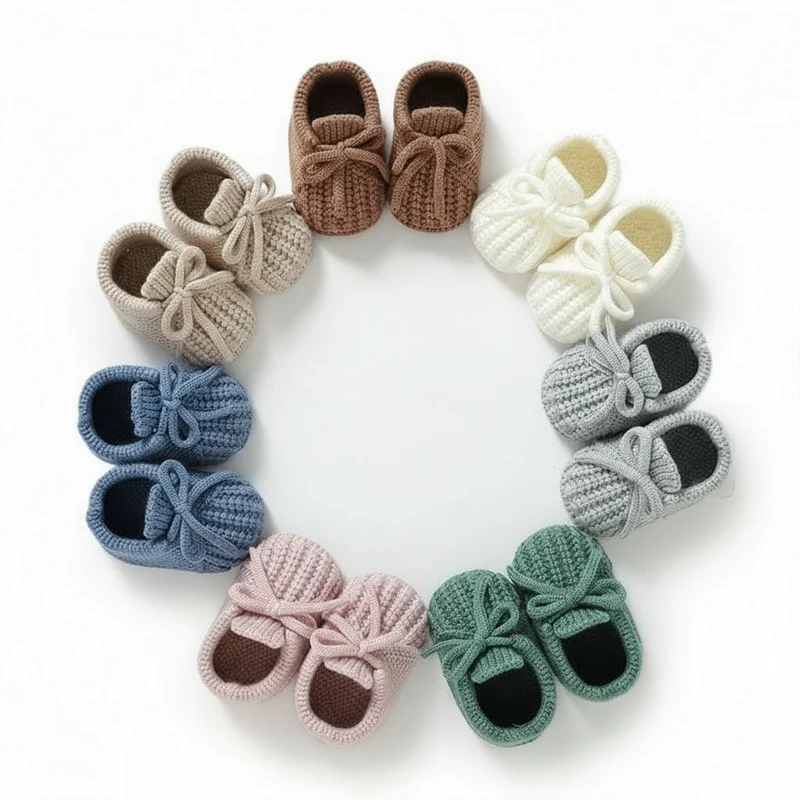 Chaussons de Naissance en Laine pour Bébé