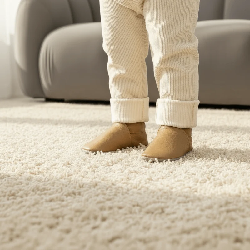 Chaussons Bébé en Cuir Souple