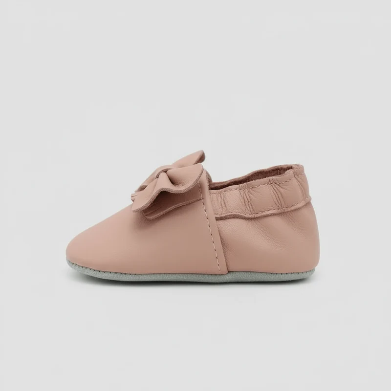 Chaussons en Cuir Bébé Fille