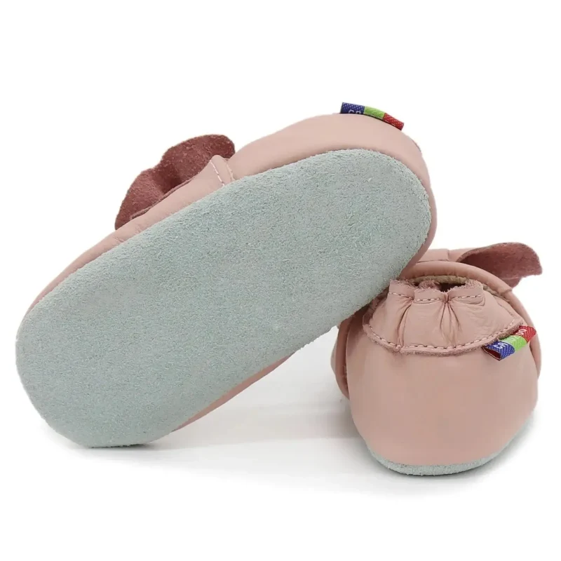 Chaussons en Cuir Bébé Fille