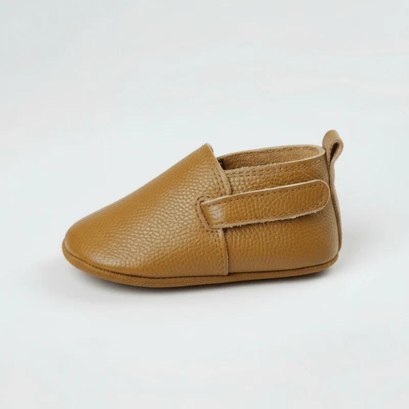 Chaussons en Cuir à Scratch pour Bébé