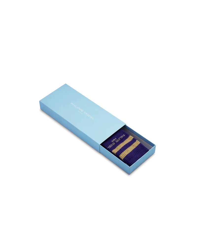 Socks in Cotton, Purple Gold