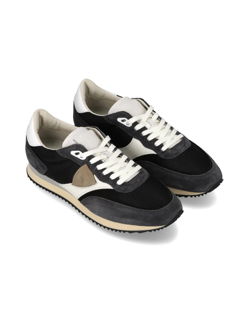 Sneakers Blville Men, Black White Beige