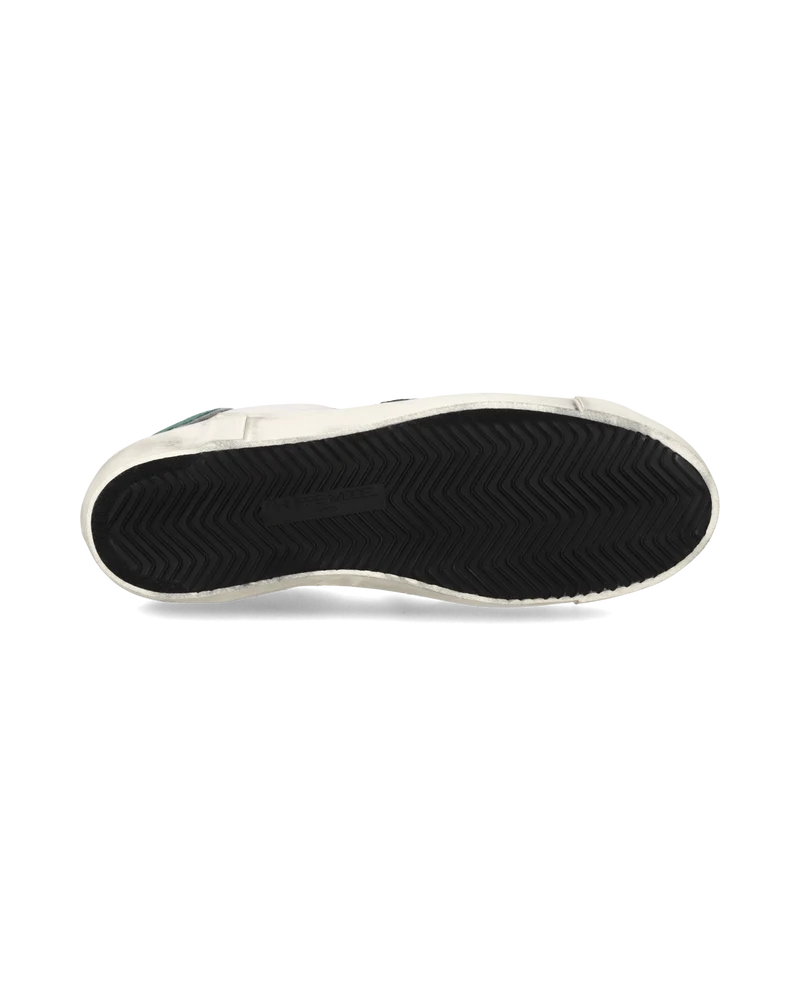 Sneakers Prsx Men with Smooth Suede spoiler, White Bottle Green